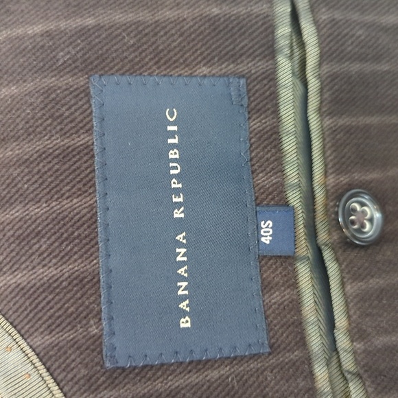 Banana Republic Blazer sports coat suit jacket, heavy cotton, men's 40S - Picture 14 of 16